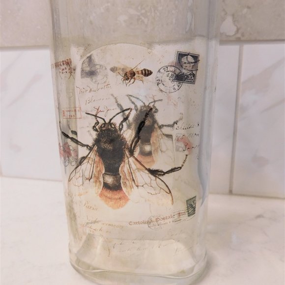 Insect Decorated Corked Glass Bottle - Picture 4 of 5
